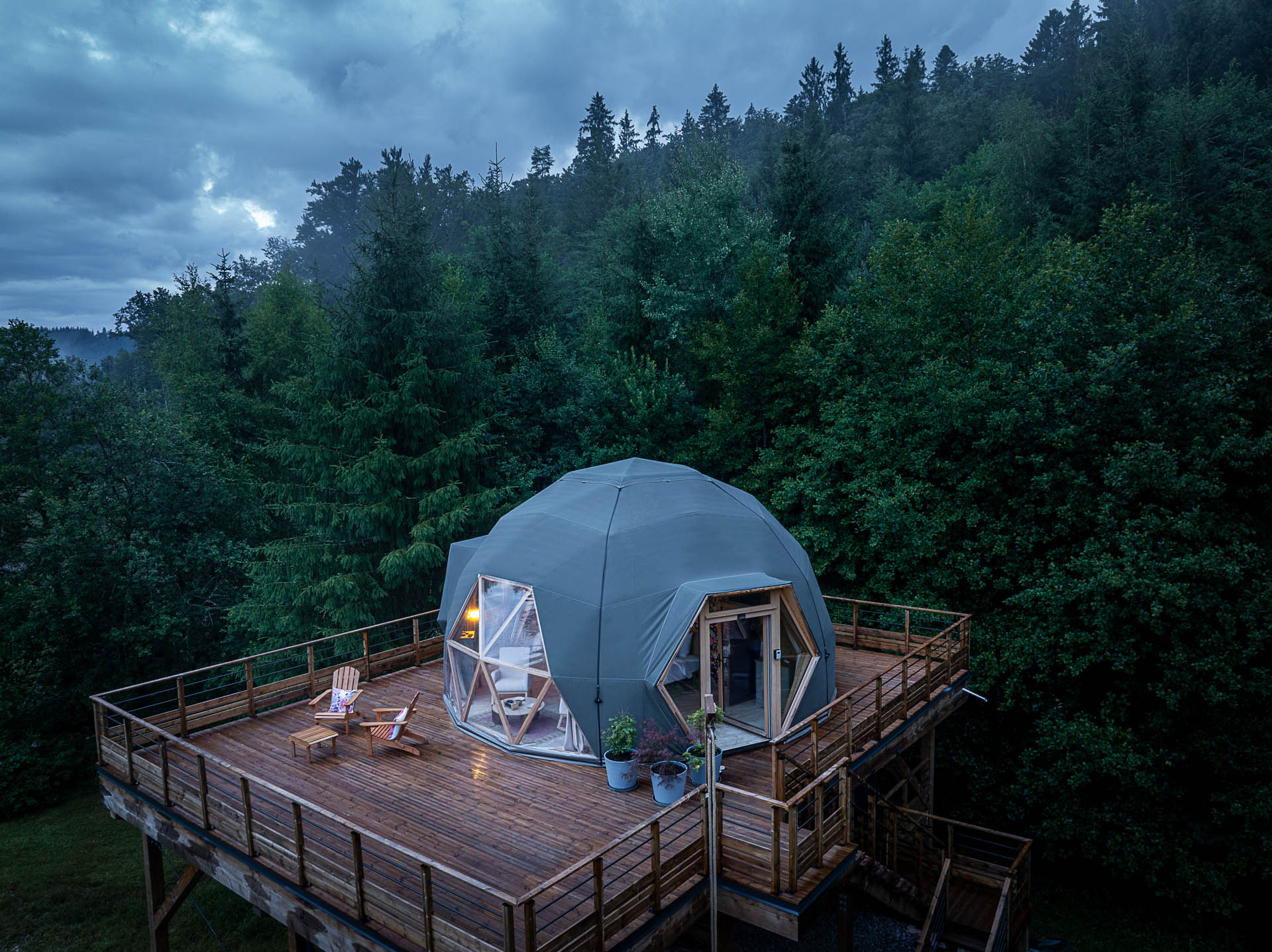 location chalet vosges, louer notre chalet Dome Sweet Dome avec jacuzzi pour un week-end insolite